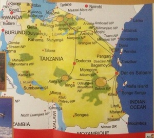 Map of Tanzania