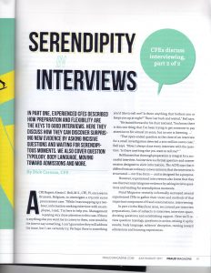 Fraud Magazine Article pg 19 (July-August 2017) Serendipity in Interviews